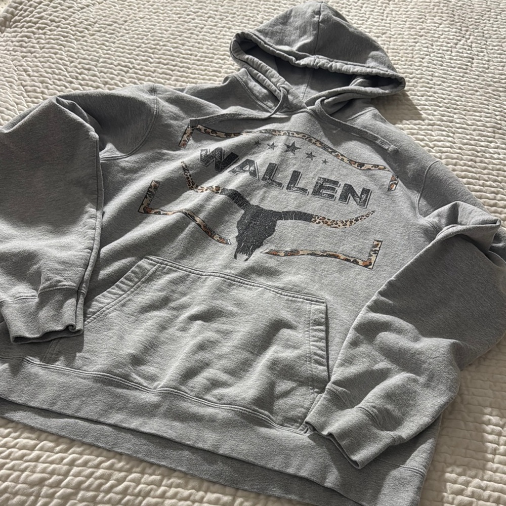 Heather Gray Pullover Hoodie with WALLEN Graphic